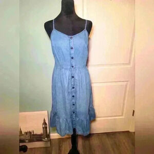 Japna button up woman's dress size medium 100% cotton